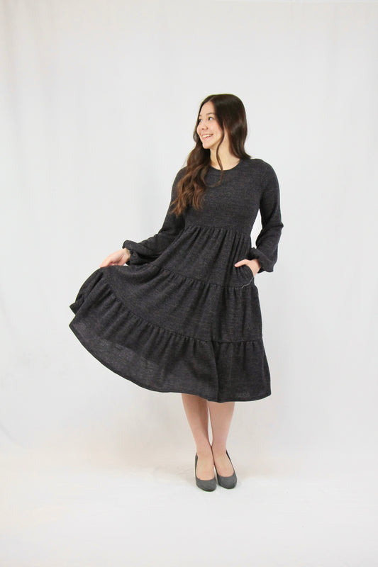 Brianna Dress - Charcoal