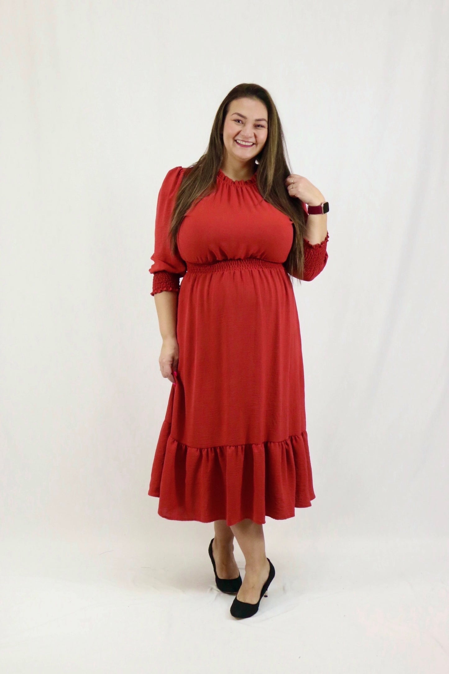 Lexie Dress - Rust