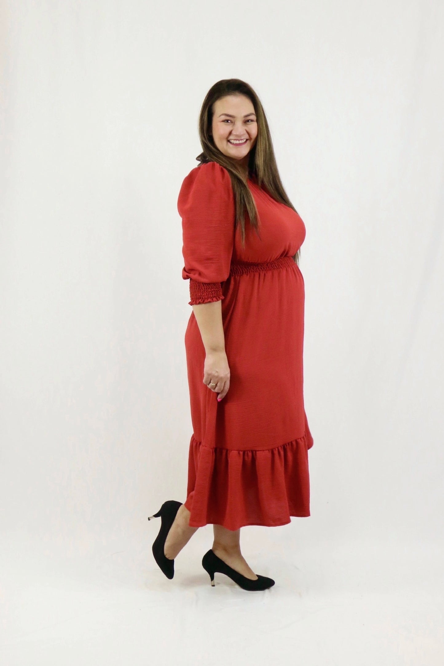 Lexie Dress - Rust