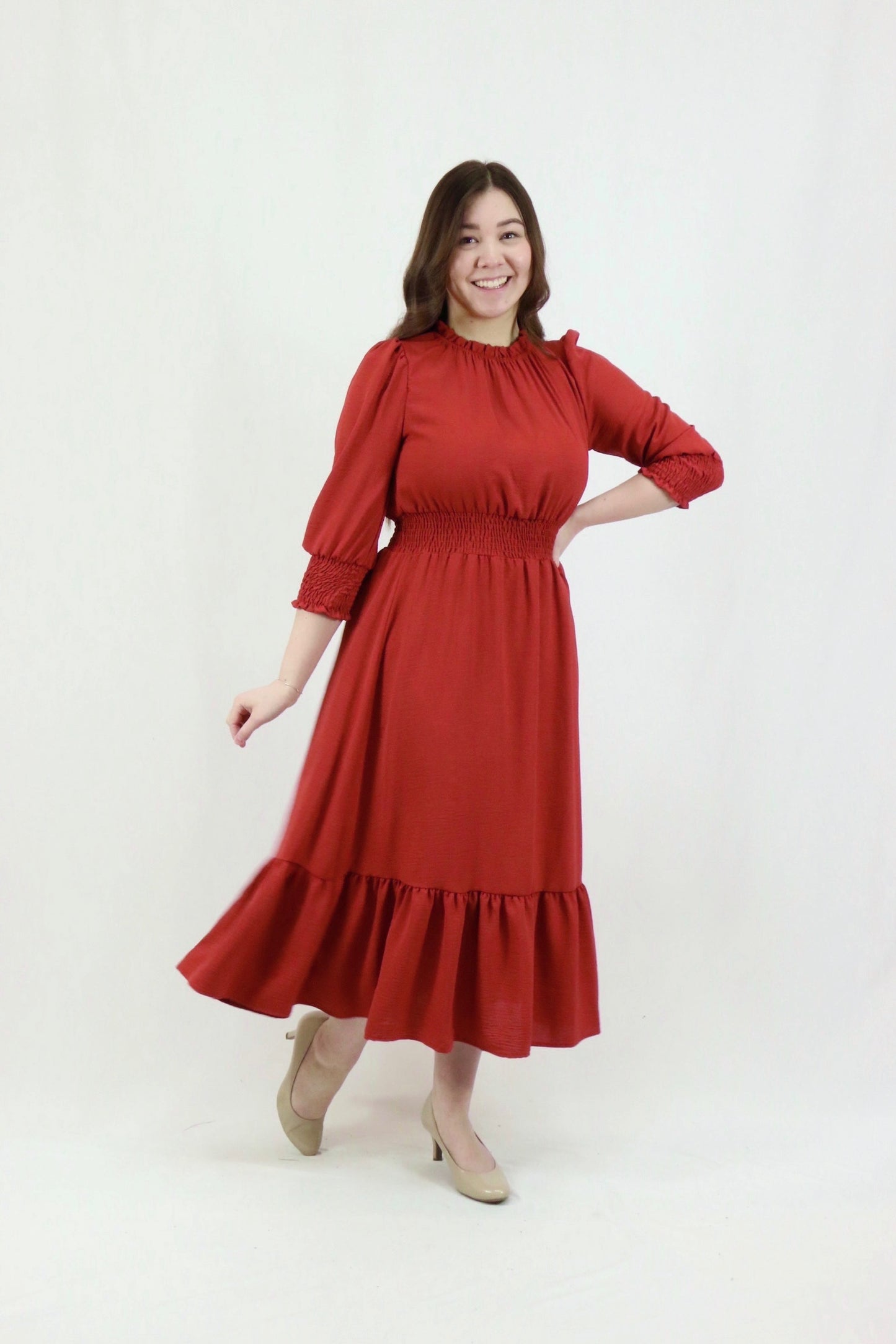 Lexie Dress - Rust