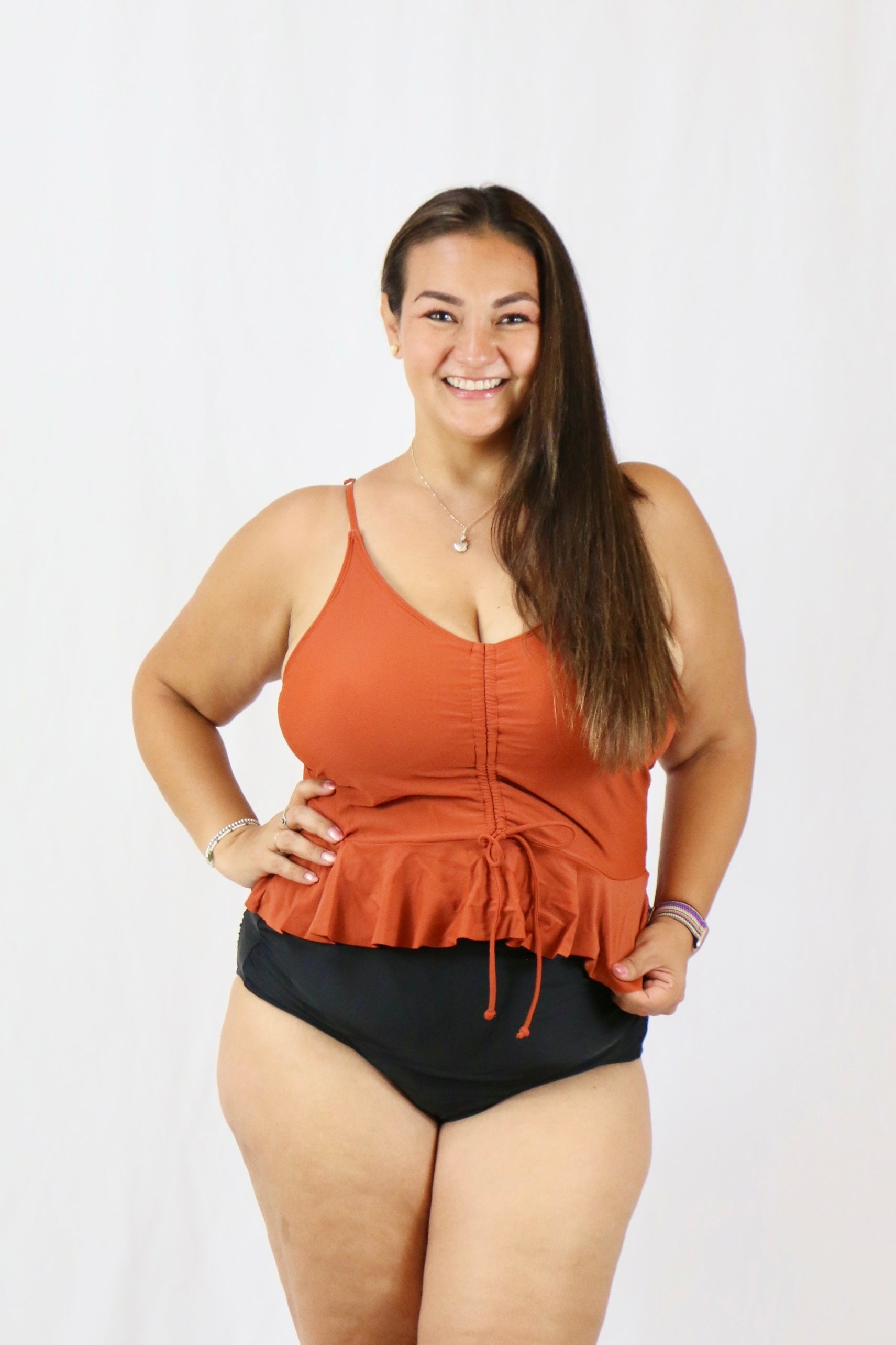 Coastline Tankini Top - Rust