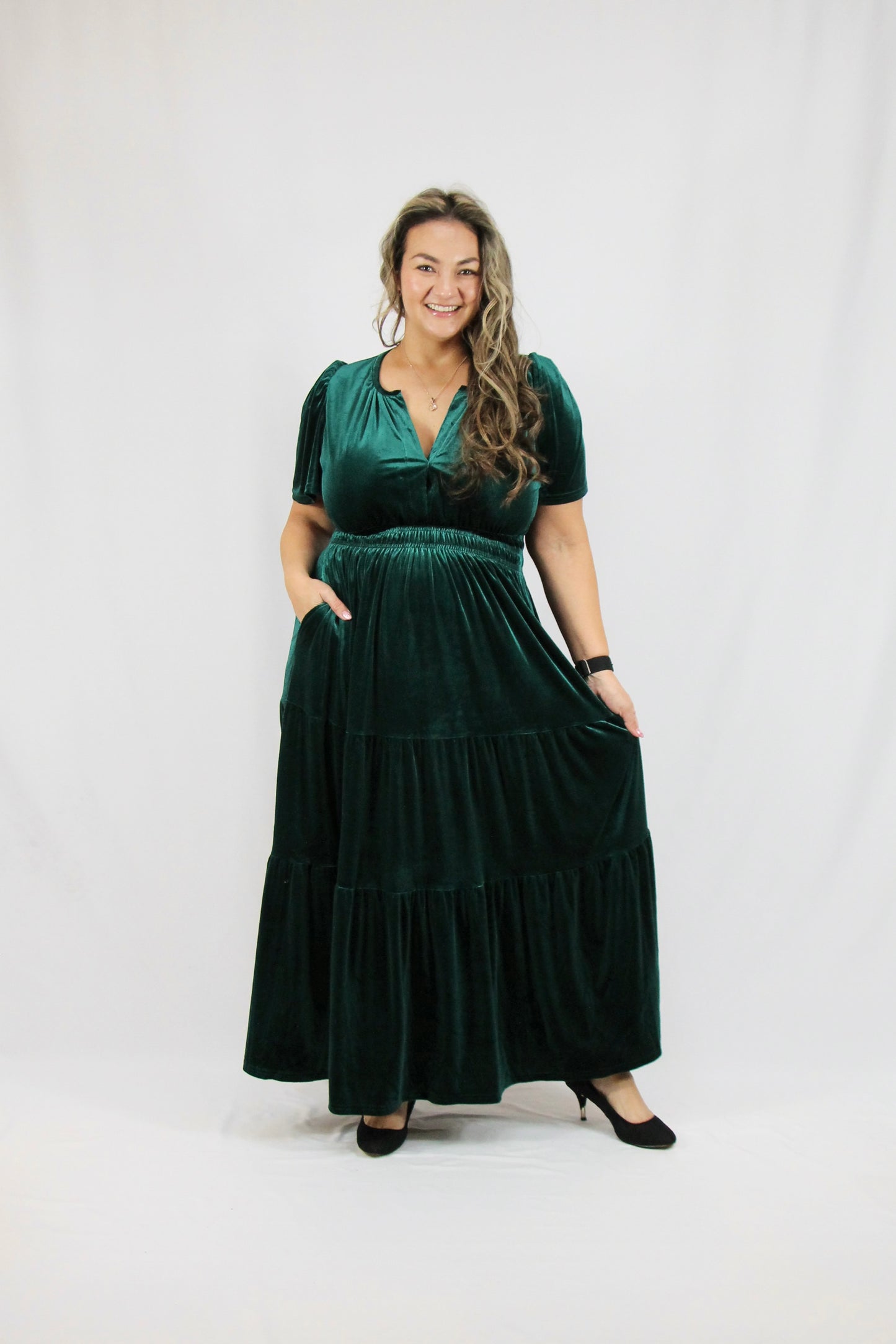 Noelle Dress - Emerald