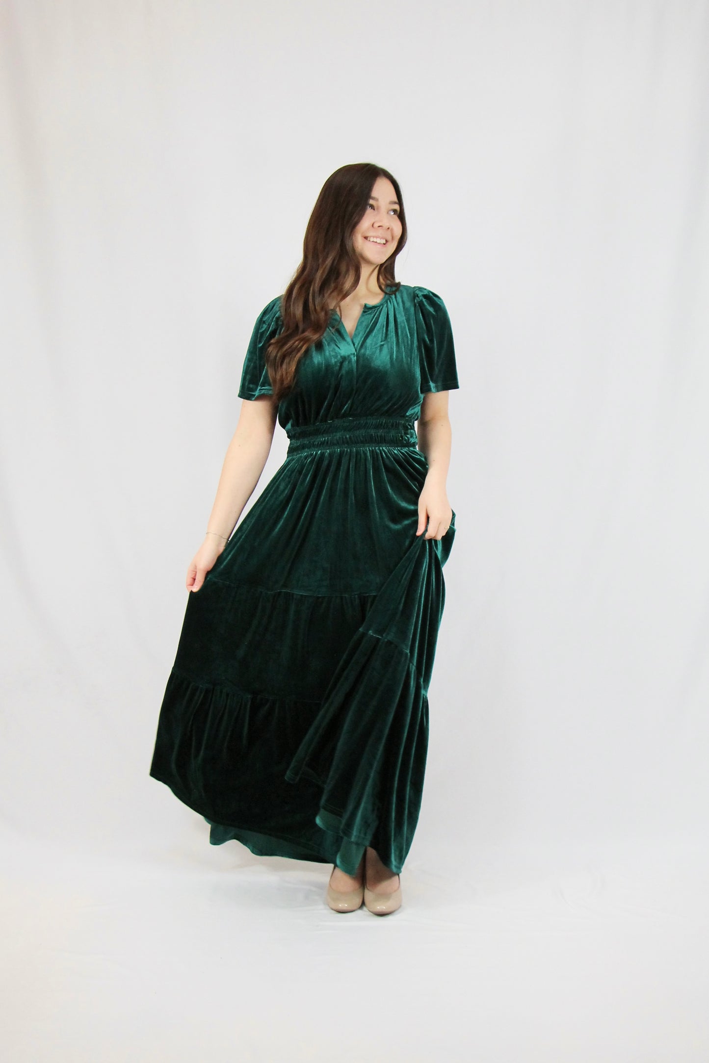 Noelle Dress - Emerald