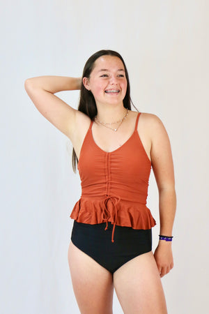 Coastline Tankini Top - Rust