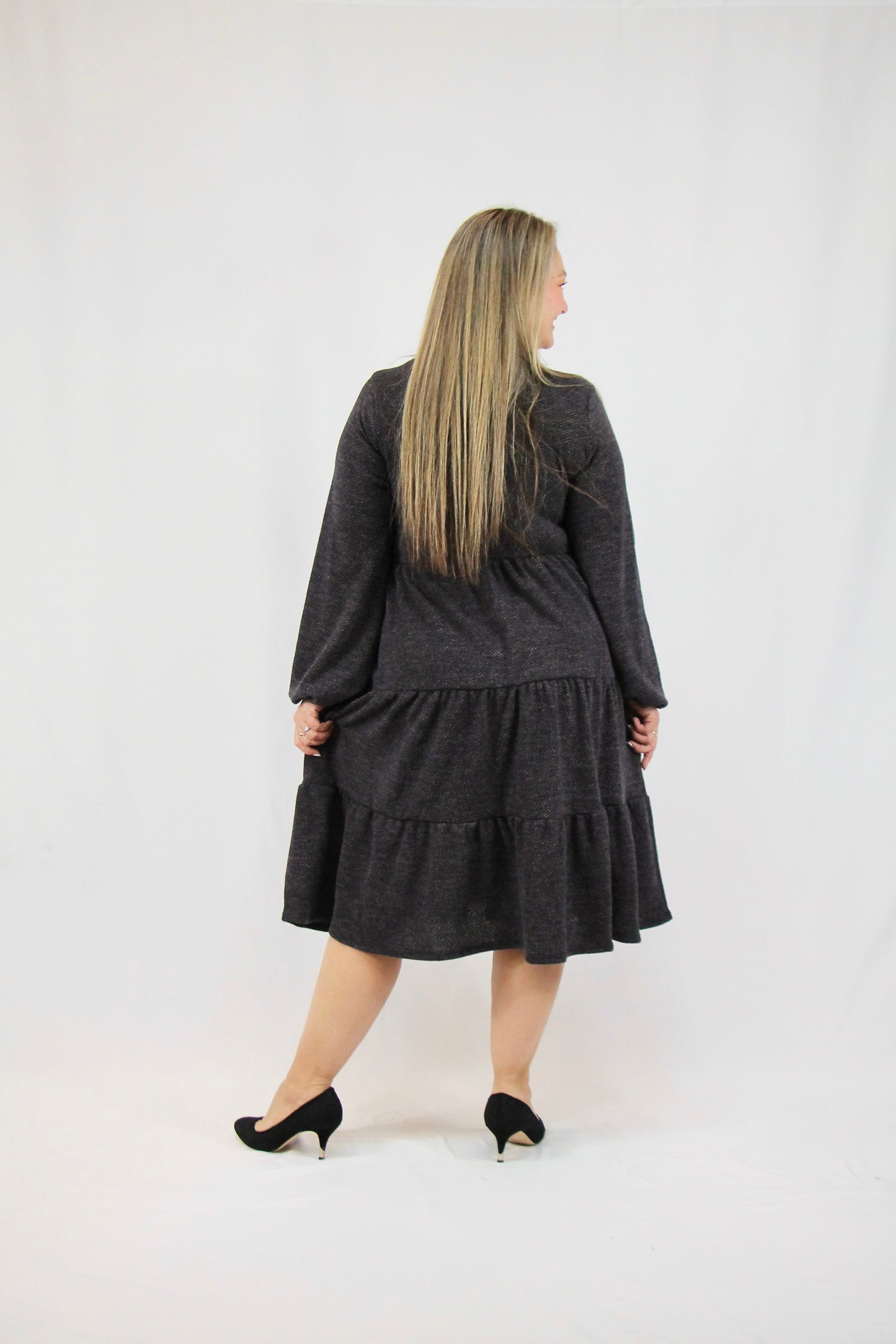 Brianna Dress - Charcoal