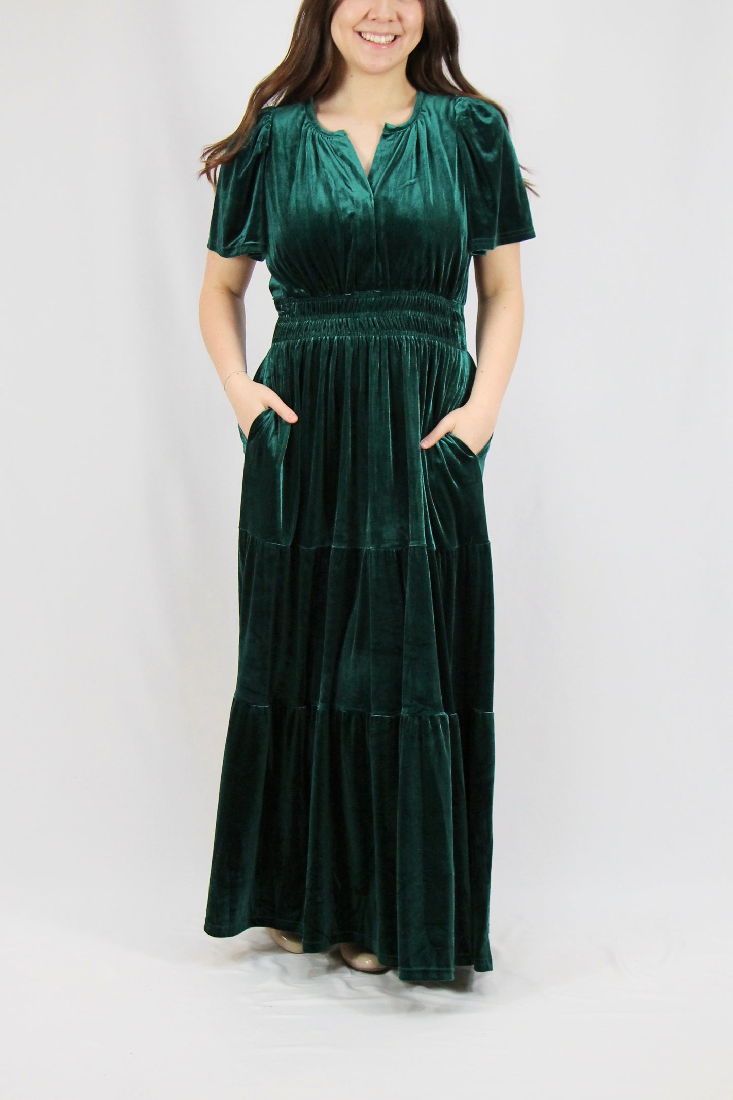 Noelle Dress - Emerald
