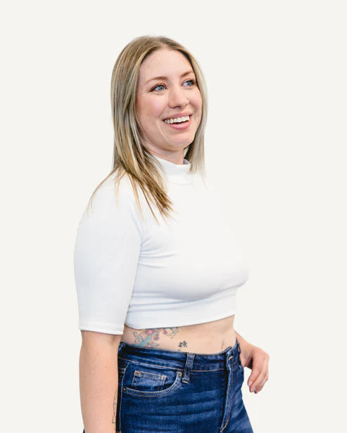 Ribbed Mock Neck Halftee (Pre-Order)