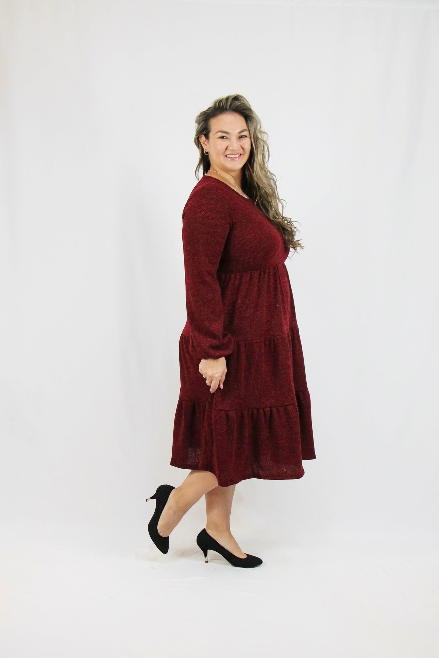 Brianna Dress - Wine