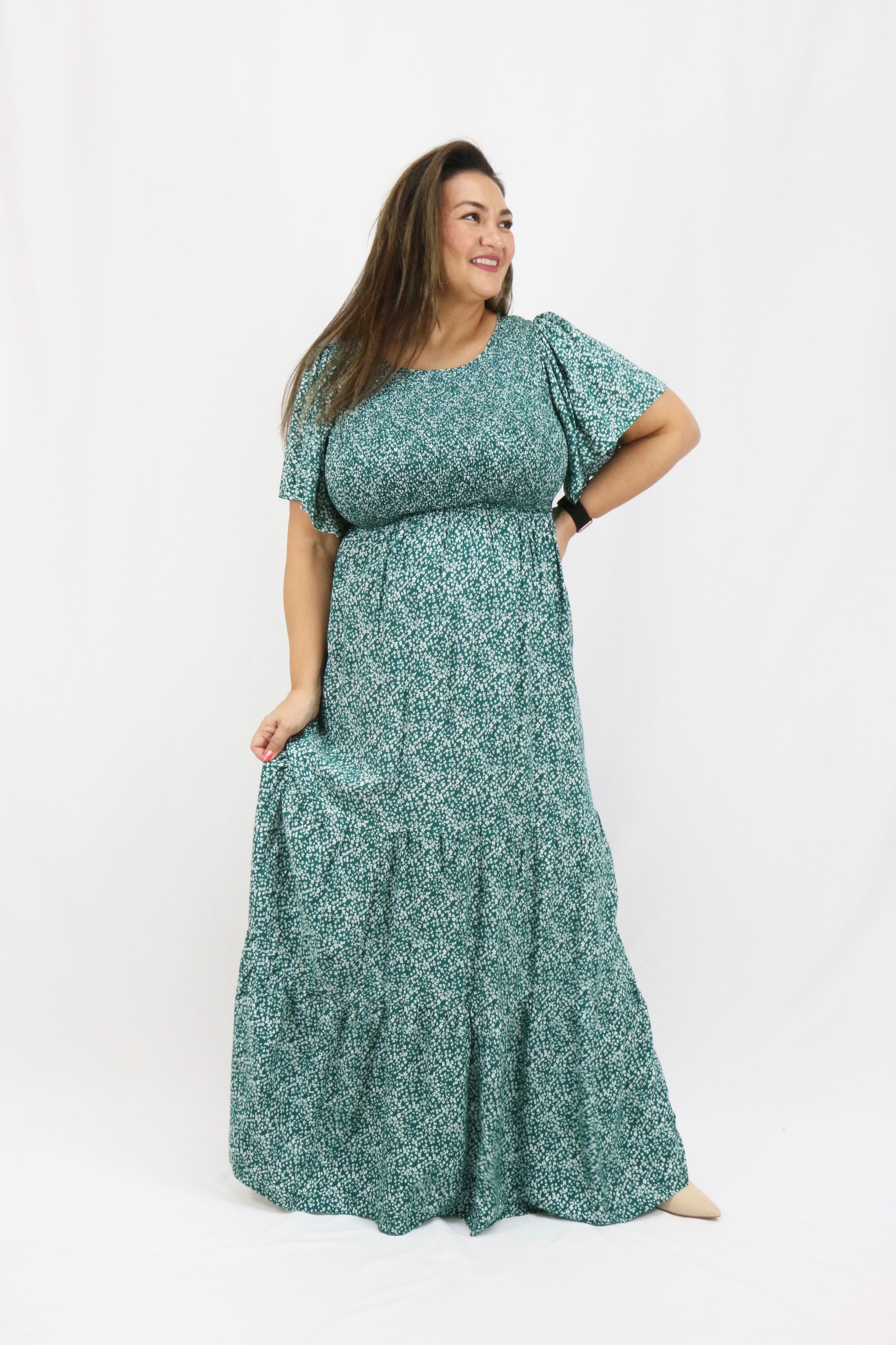 Florence Dress - Emerald