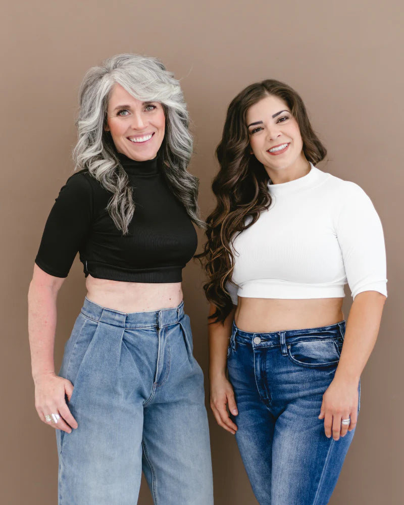 Ribbed Mock Neck Halftee (Pre-Order)