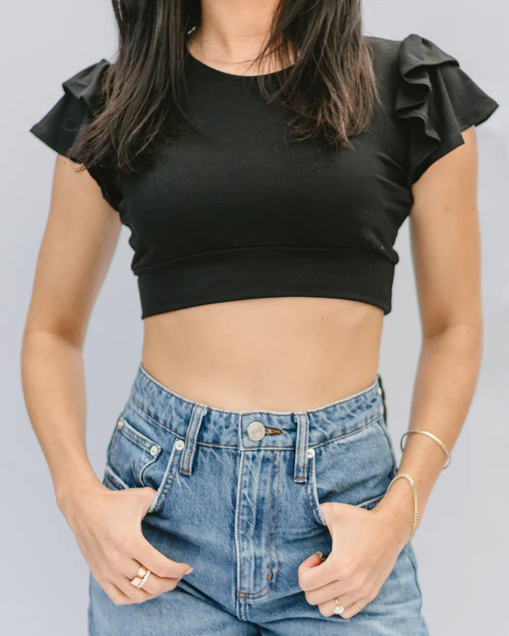 Ruffle Sleeve Halftee (Pre-Order)