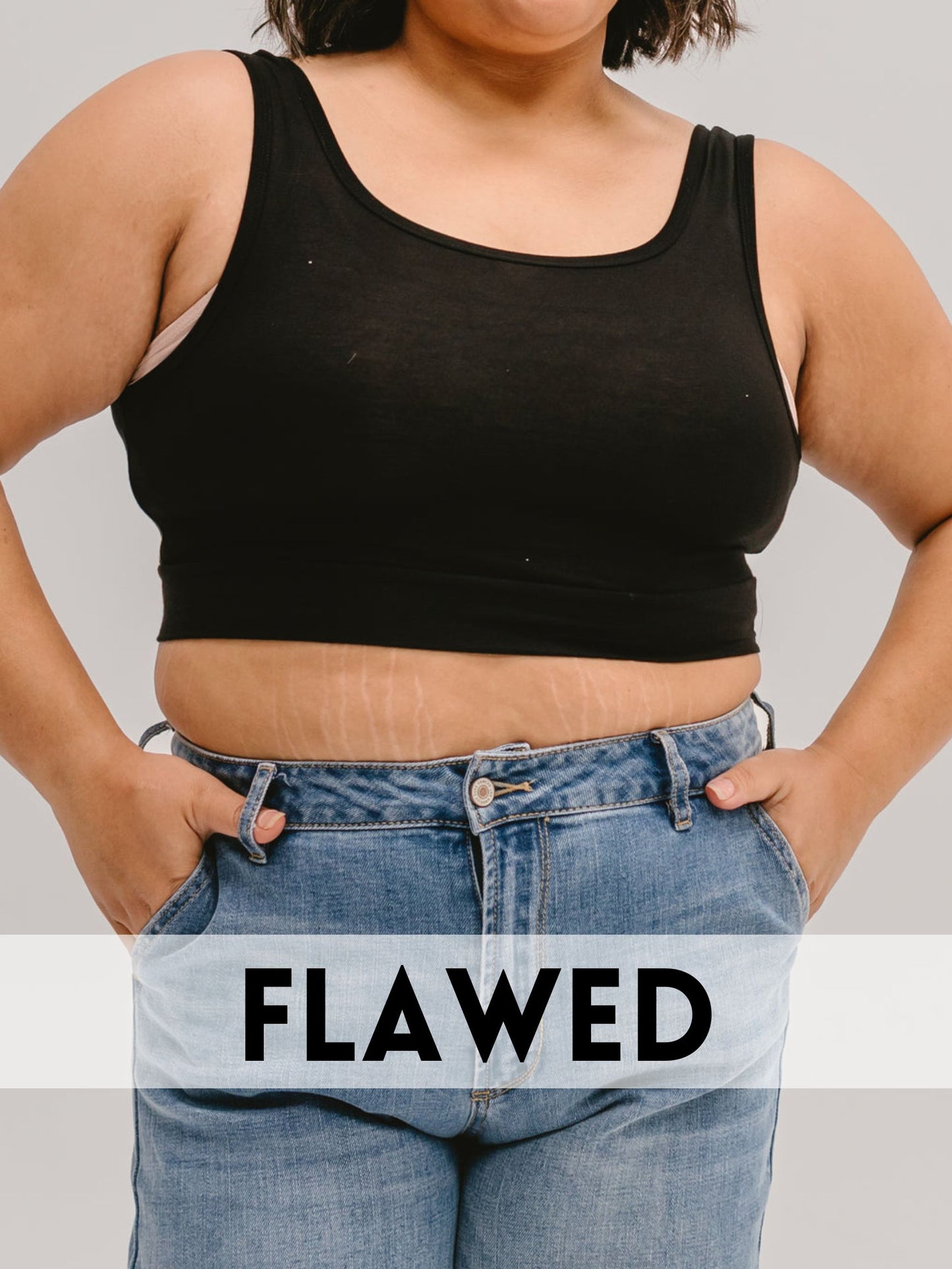 *FLAWED* Tank Halftee Black - L