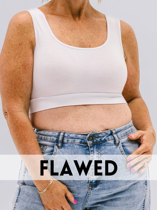 *FLAWED* Tank Halftee White - L