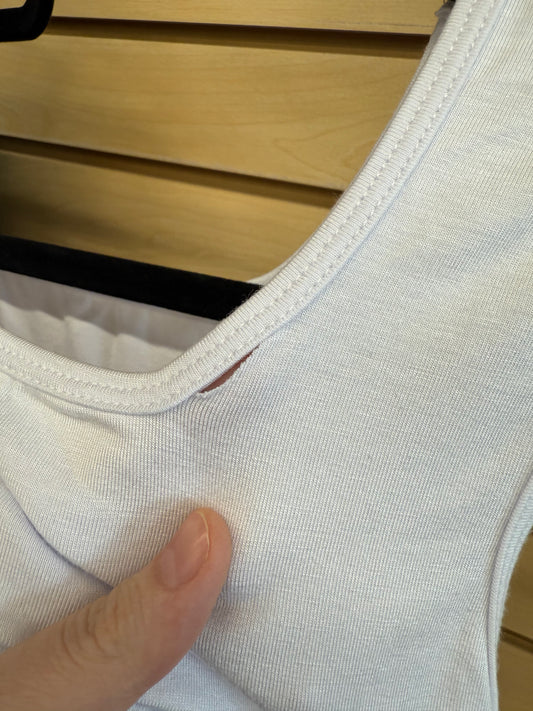 *FLAWED* Tank Halftee White - L
