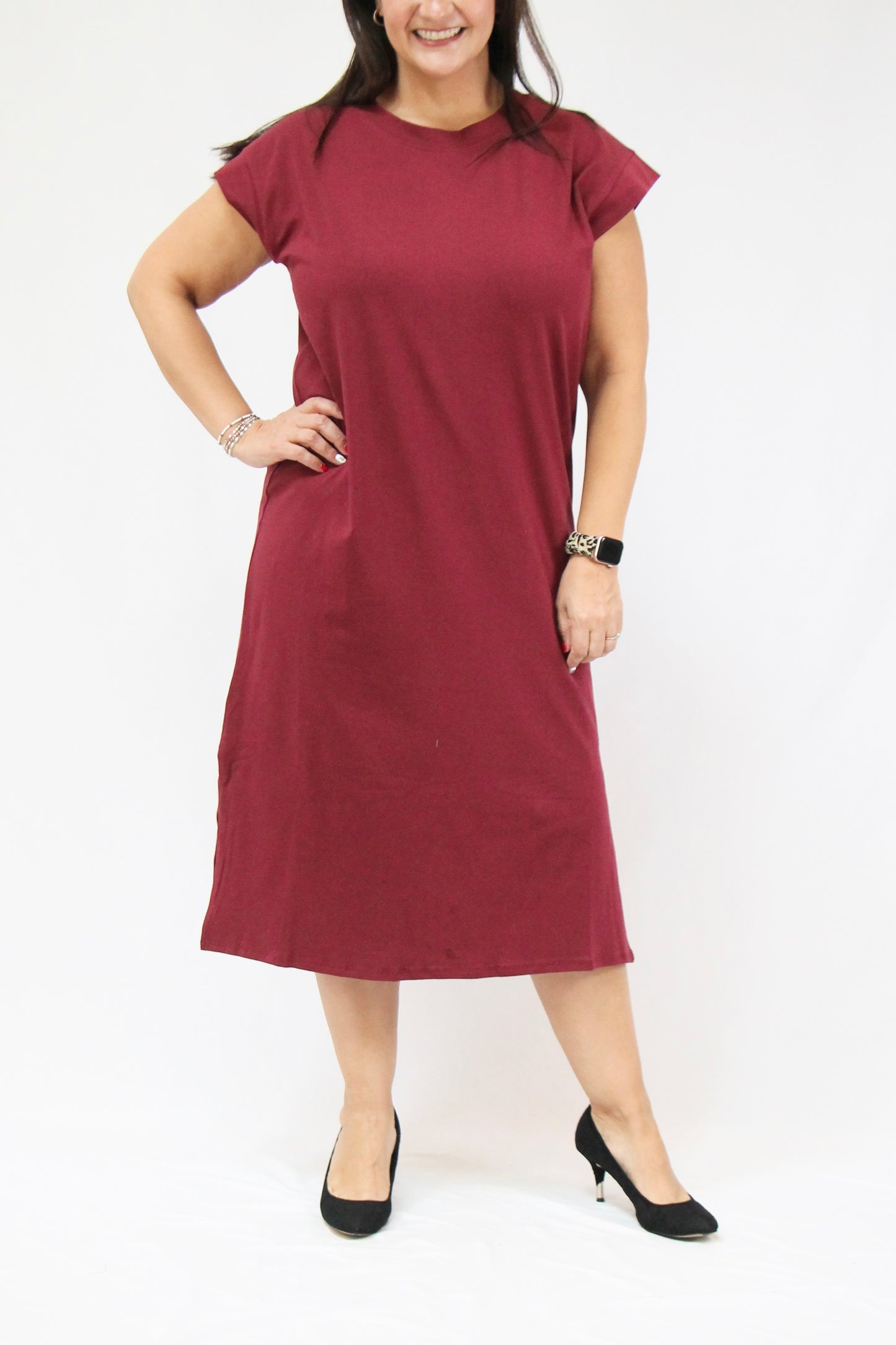 Heidi Dress - Burgundy
