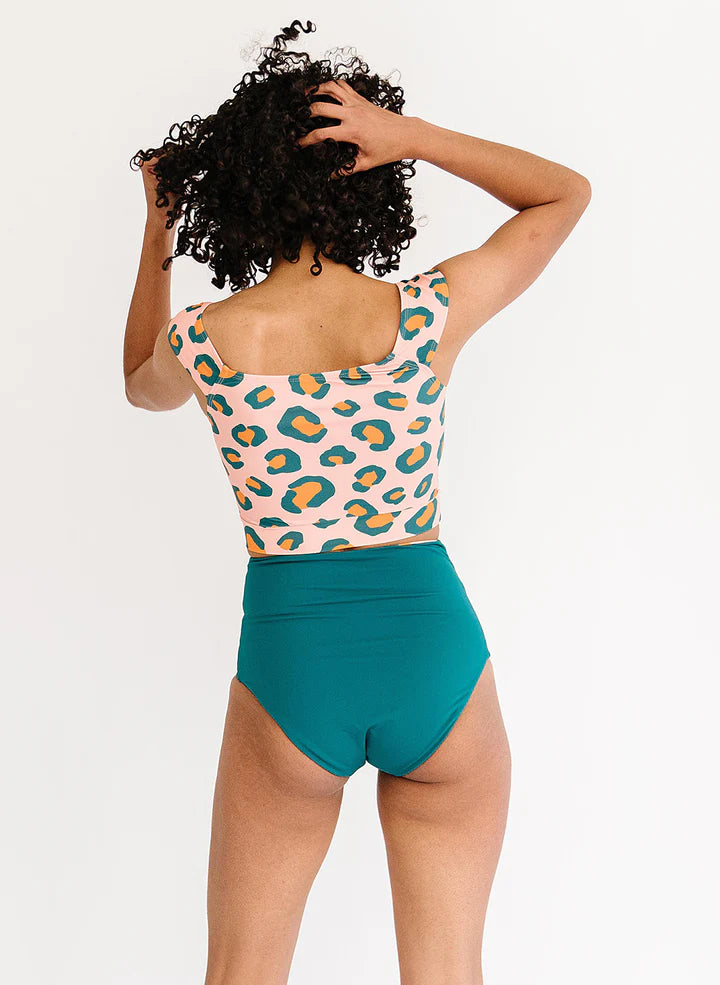 Peach Leopard Reversible Bottoms (XS Only)