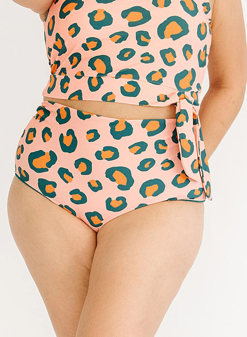 Peach Leopard Reversible Bottoms (XS Only)