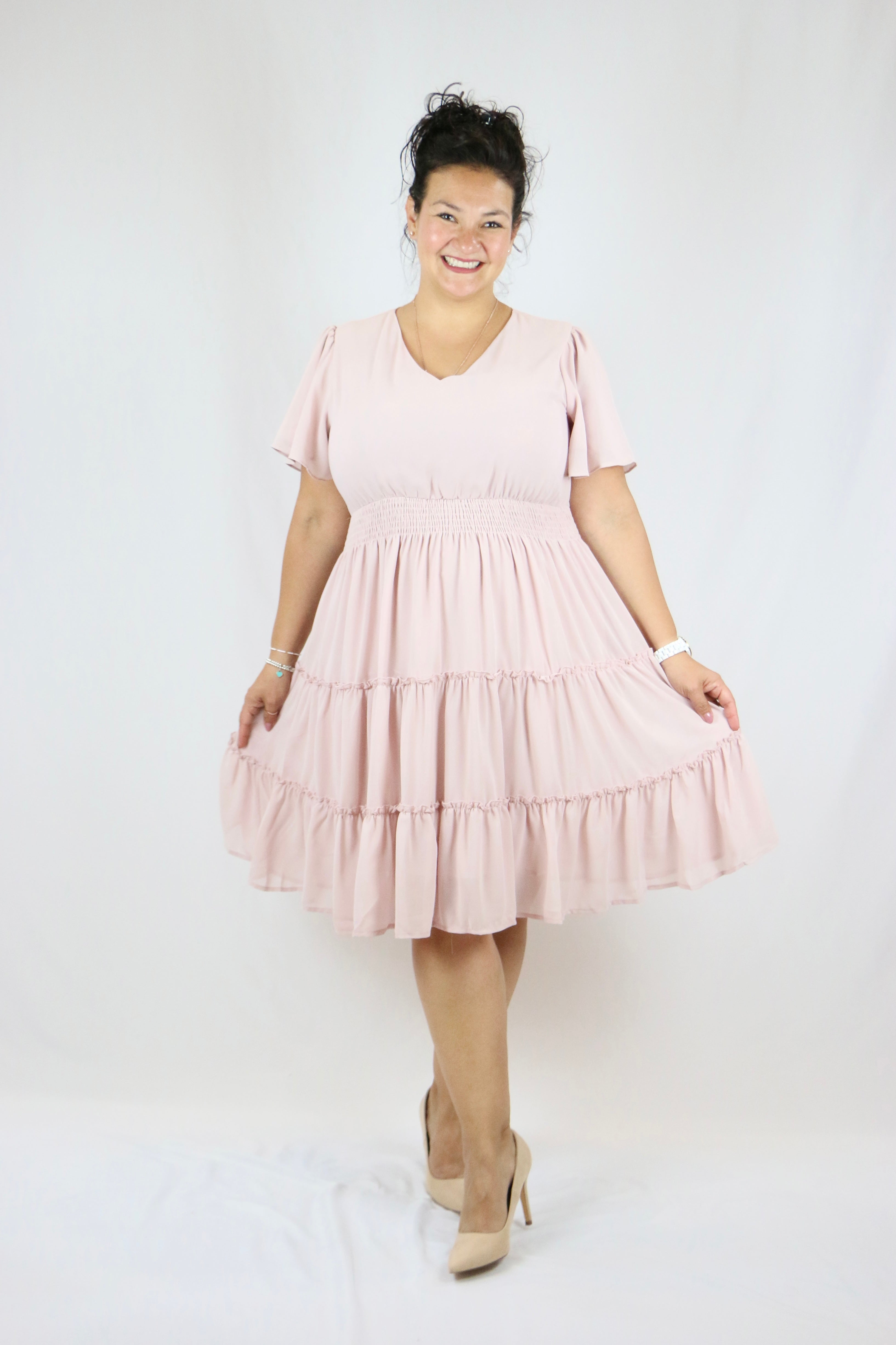 Jemma Dress Blush - M, XL, 2XL