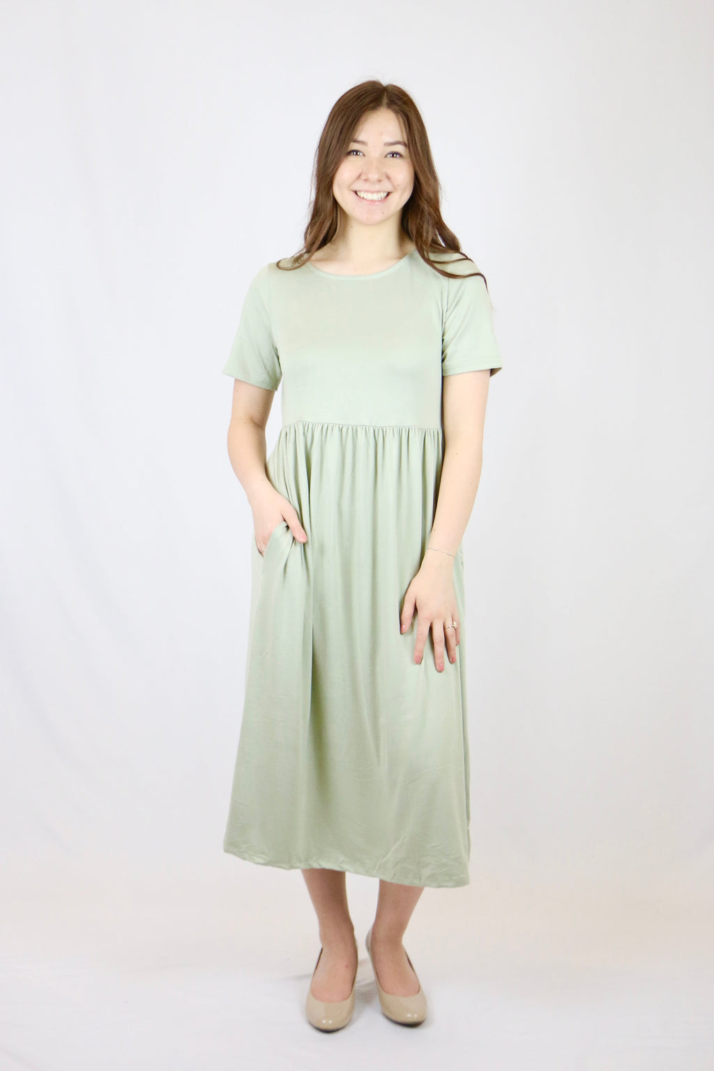 Sasha Dress Sage - 1XL, 2XL, 3XL