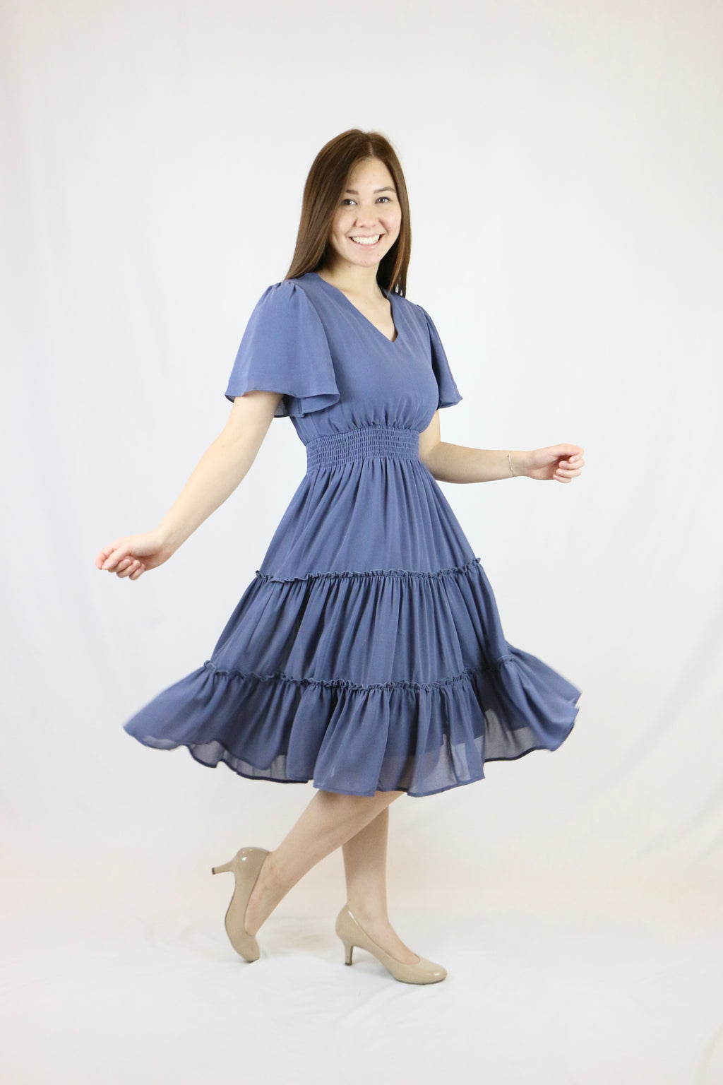 Jemma Dress - Stonewash