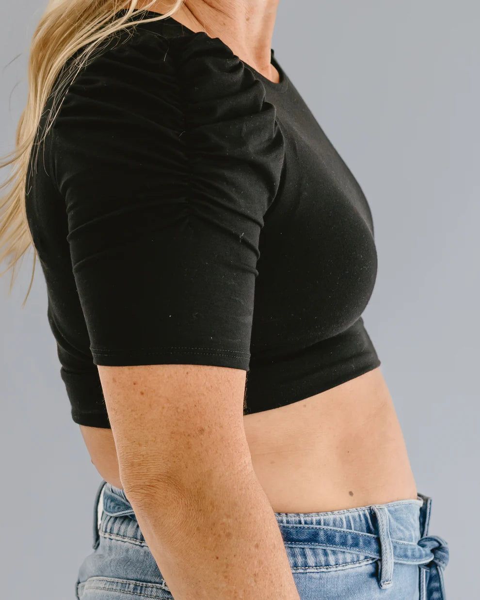 Ruched Sleeve Halftee (Pre-Order)