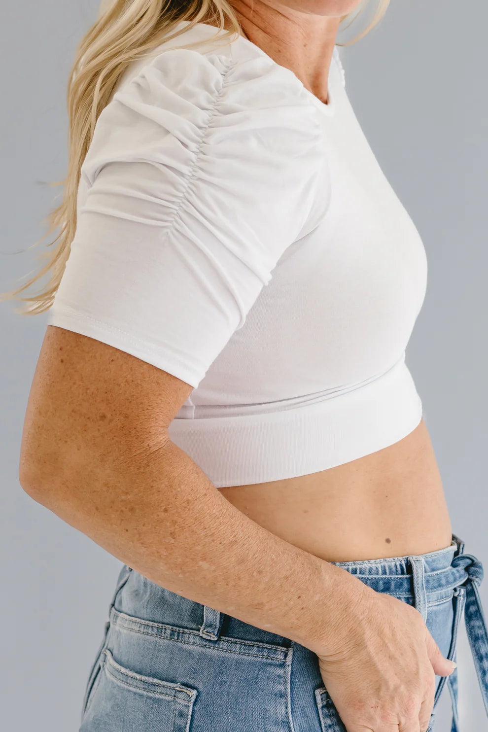 Ruched Sleeve Halftee (Pre-Order)