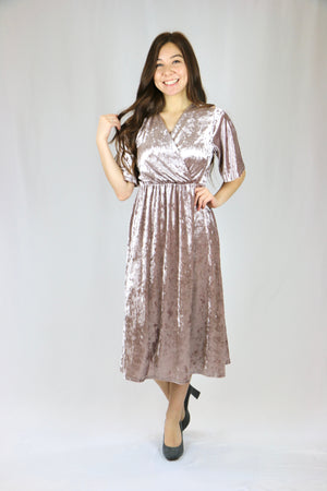 Alia Dress (2 Colors) - Crushed Velvet