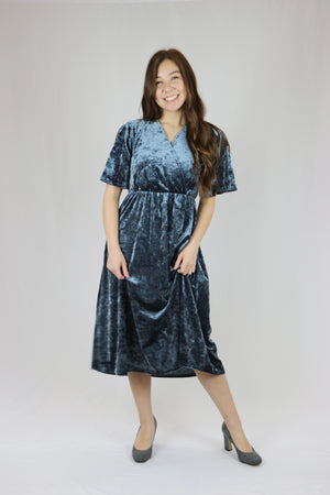 Alia Dress (2 Colors) - Crushed Velvet